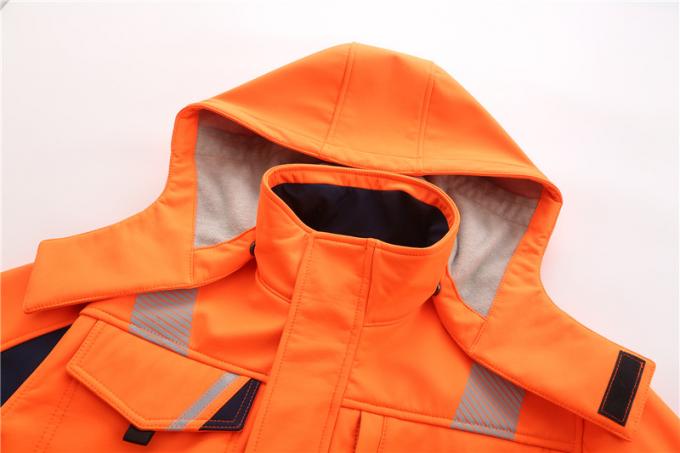 Rainproof HI VIS Softshell Jacket Fire Proof For Railway Workers 2