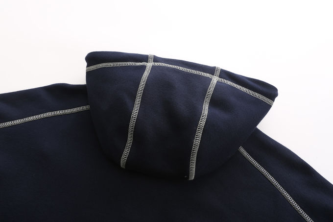Zipper Closure 350gsm Arc flash resistant hooded jacket , flame retardant hooded jackt 3