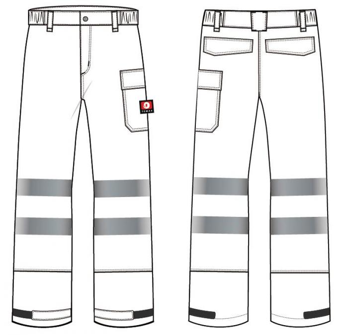 FR Resin Zipper Rain Proof Work pants With Reflective Tape Hi Vis Waterproof Trousers 1