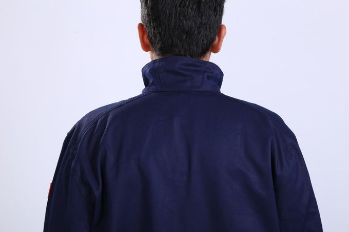 280gsm Light Weight Flame Resistant anti static Jacket With Reflective Strips On Check And Arm 5
